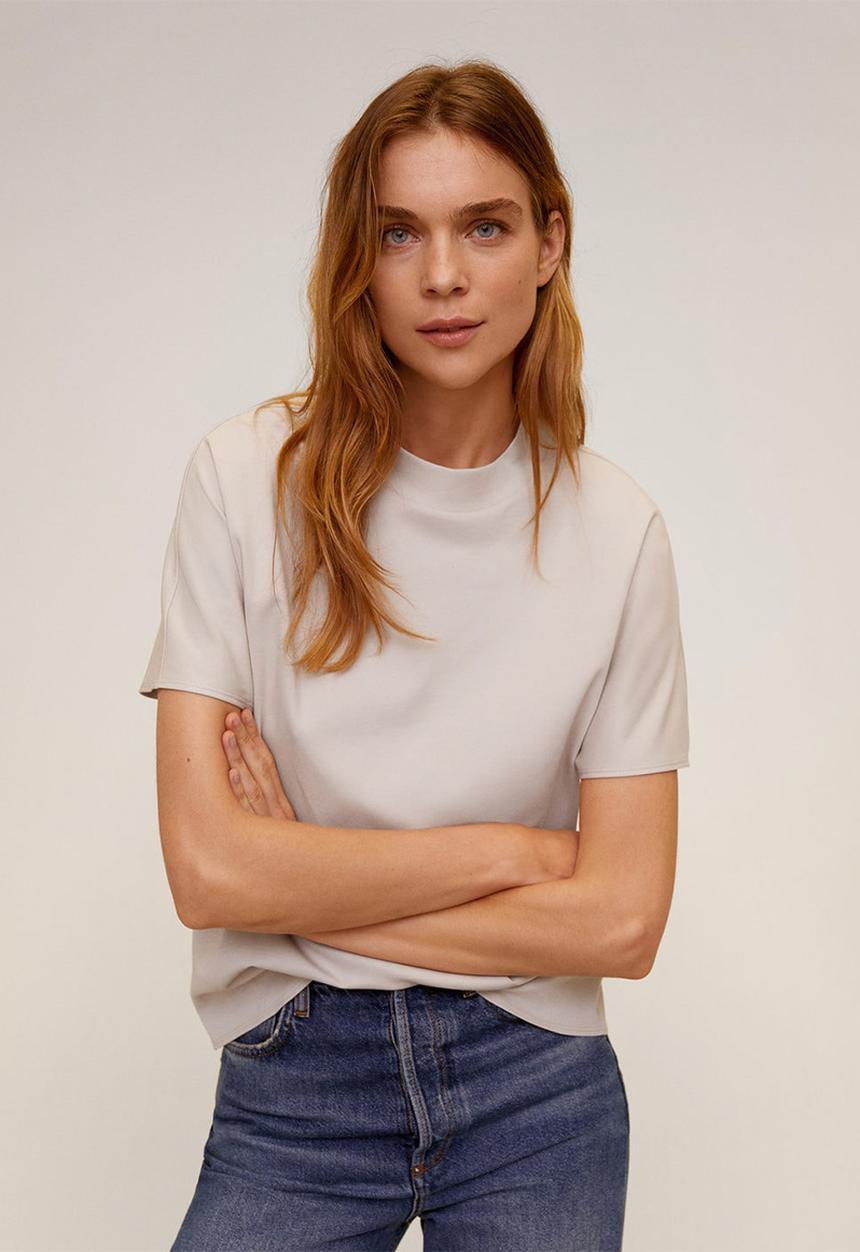 MANGO - T-shirt veri - neutral 