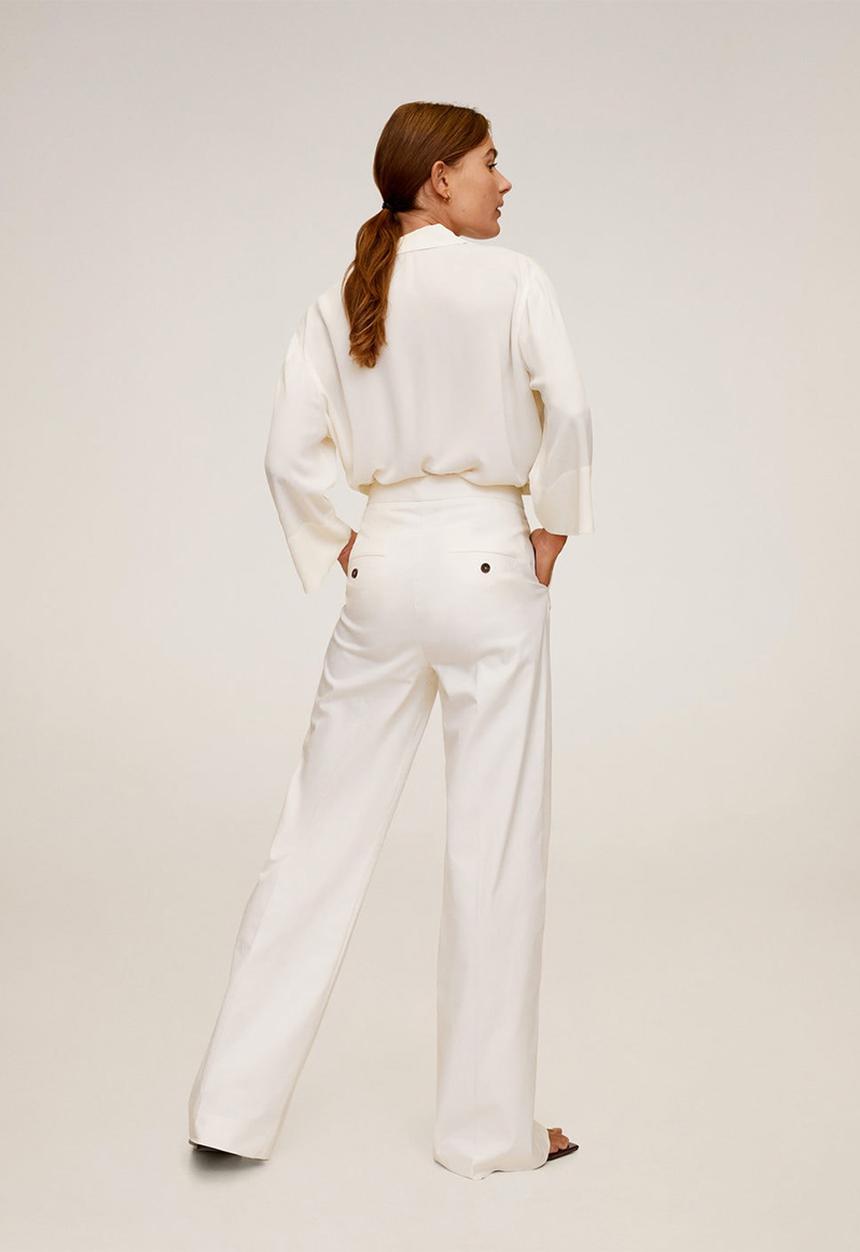 MANGO - Shirt leasle - white