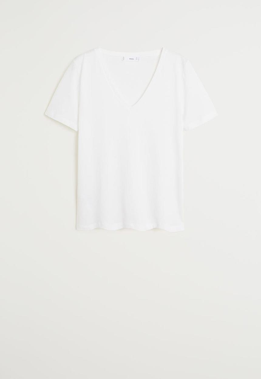 MANGO - T-shirt chalapi - white
