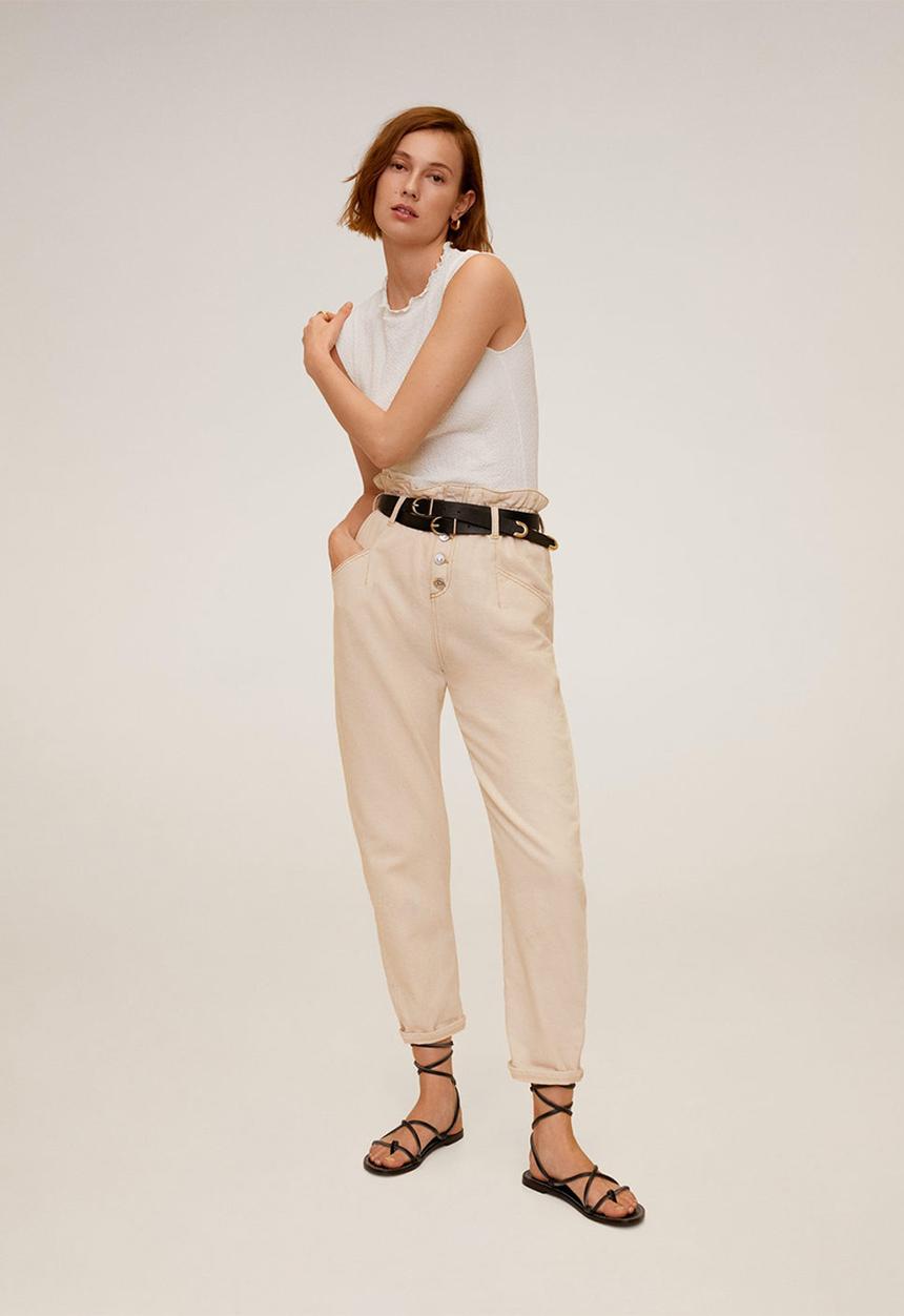 MANGO - Blouse balun - white