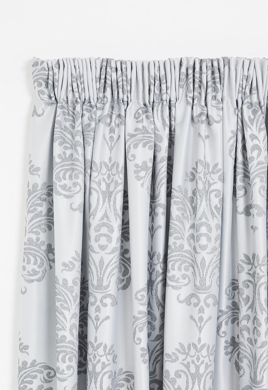 Sixth Floor - Taped lined woven jacquard curtain - grey