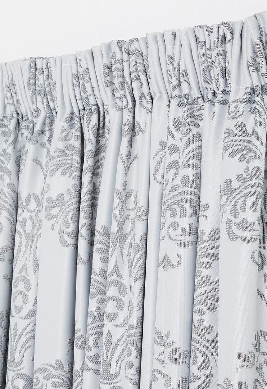 Sixth Floor - Taped lined woven jacquard curtain - grey
