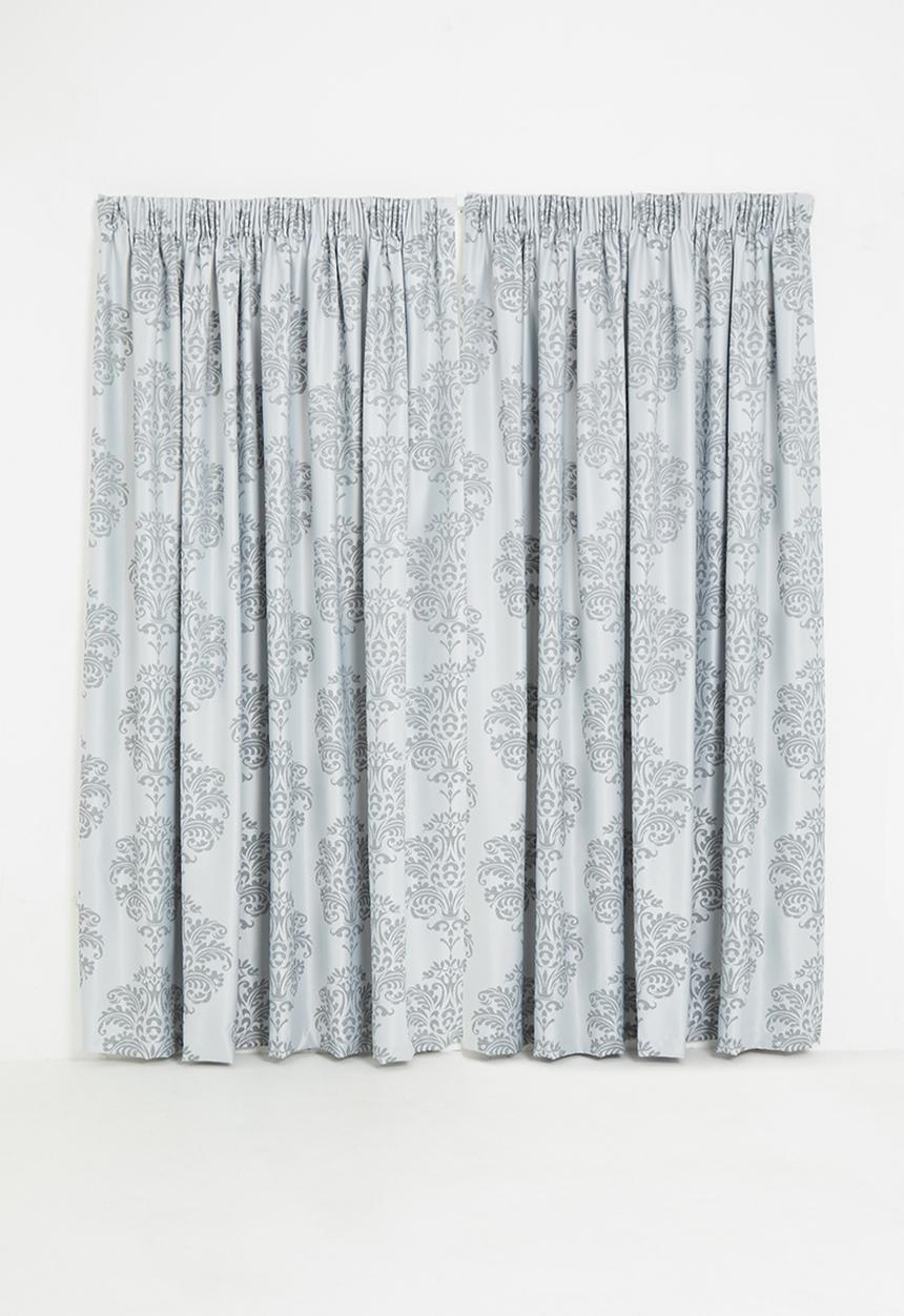 Sixth Floor - Taped lined woven jacquard curtain - grey