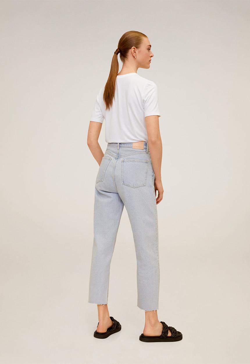 MANGO - T-shirt ribor - white