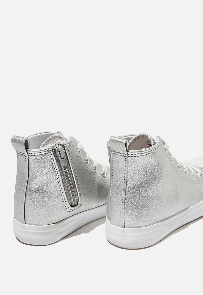 Cotton On - Classic high top trainer - silver metallic