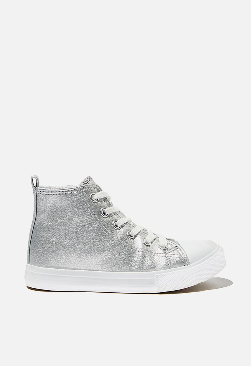Cotton On - Classic high top trainer - silver metallic