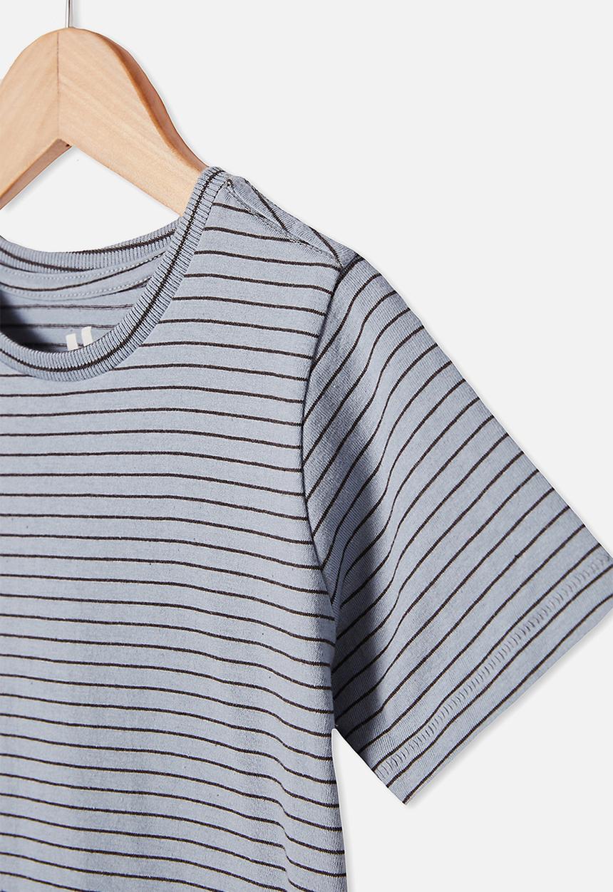 Cotton On - Core short sleeve tee - dusty blue stripe