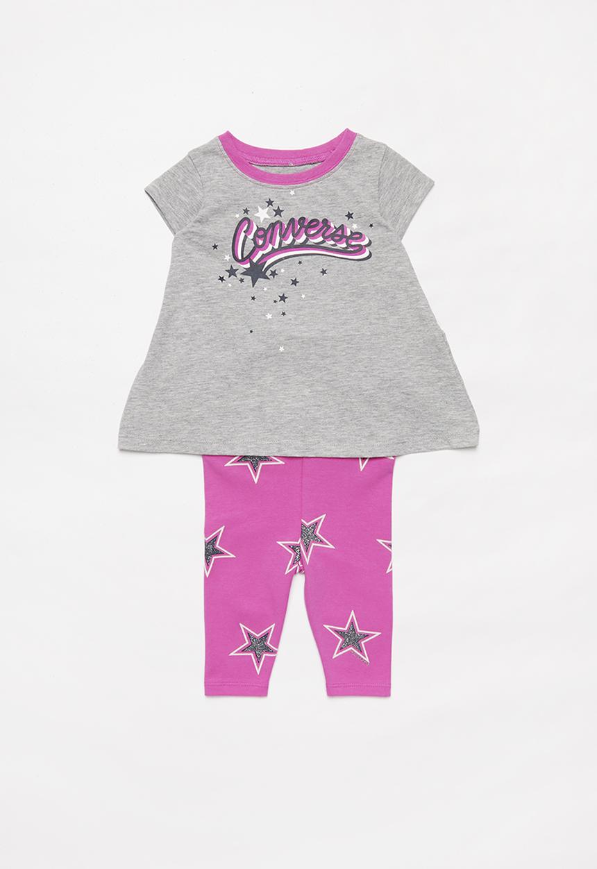 Converse - Converse star chuck patch leg set - grey & pink