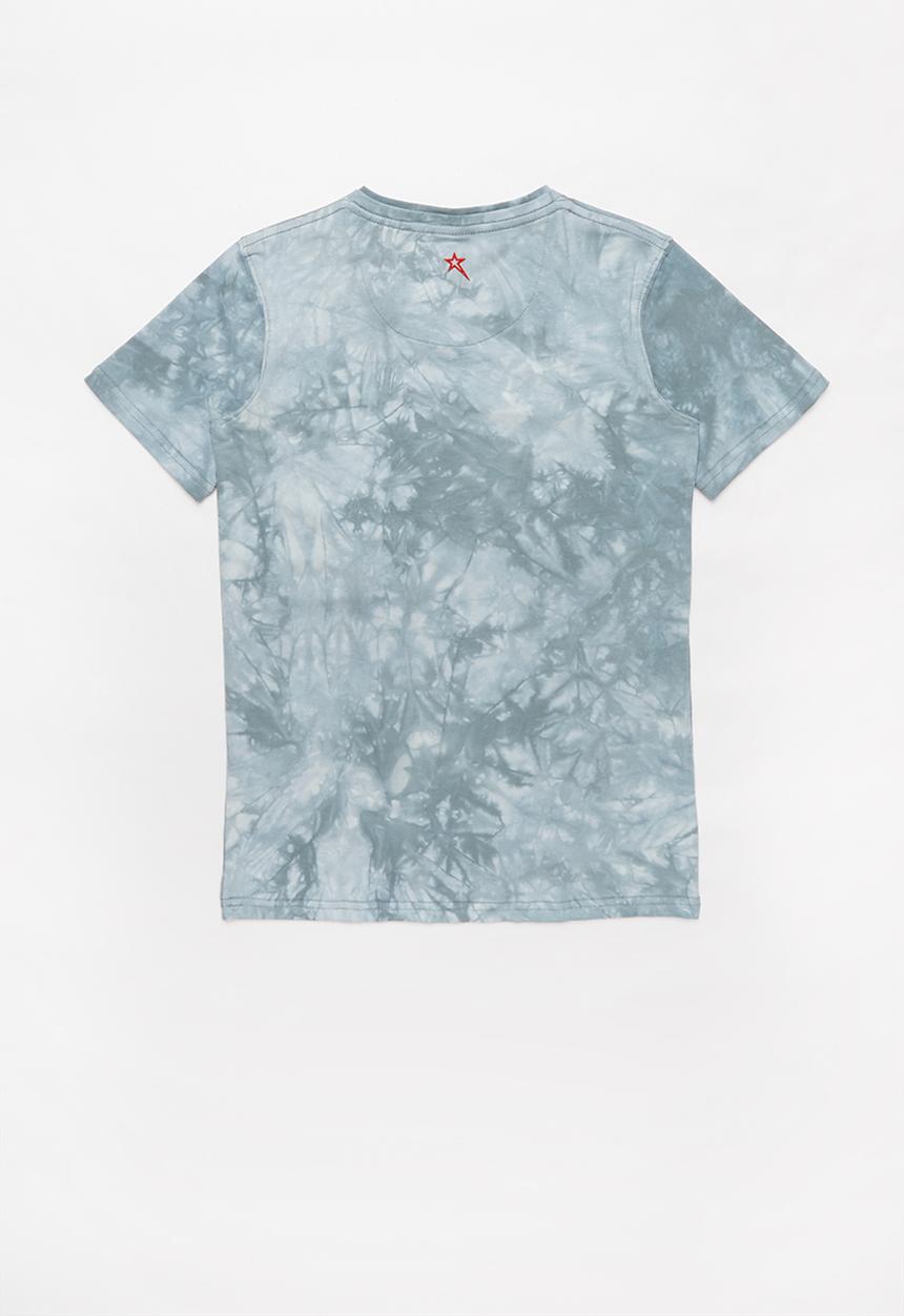 SOVIET - B lowell crew fashion print short sleeve tee - light blue