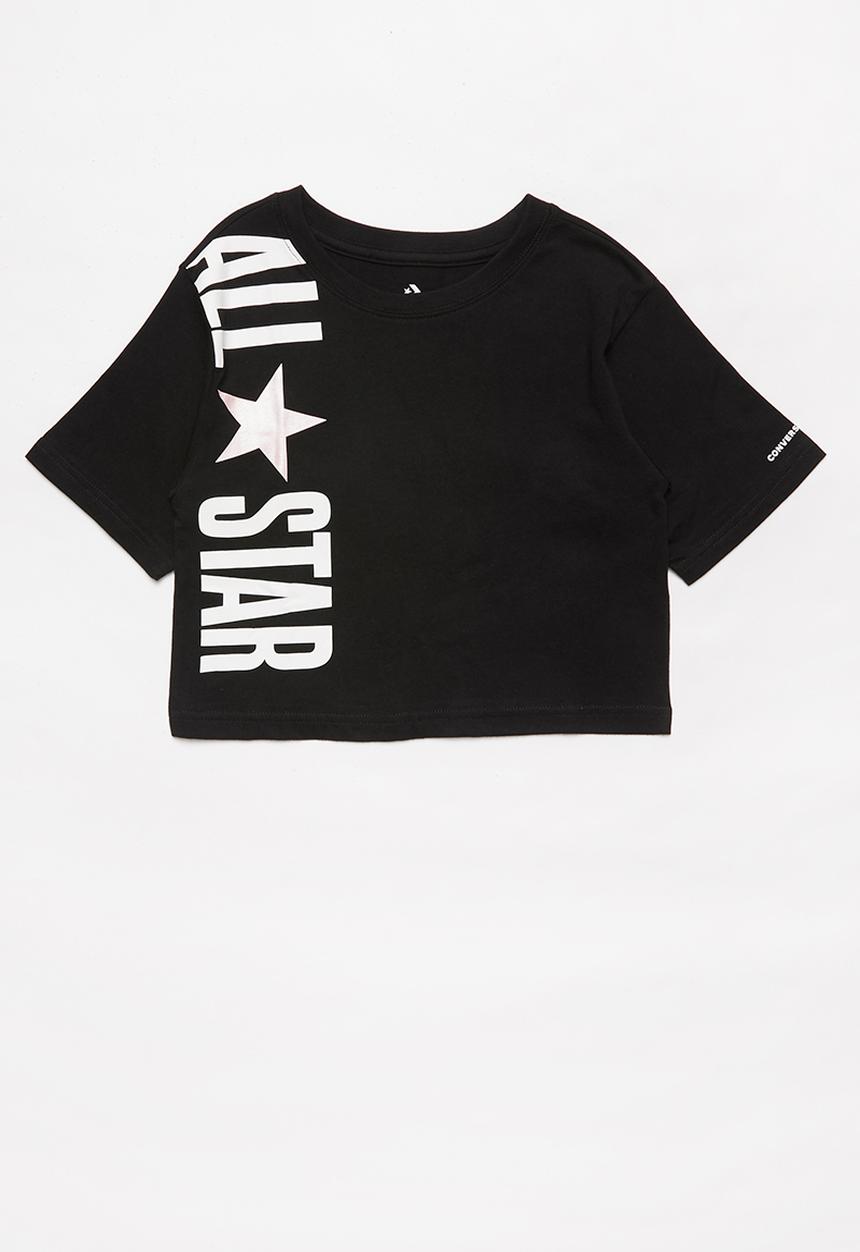 Converse - Converse all star metal boxy tee - black & white