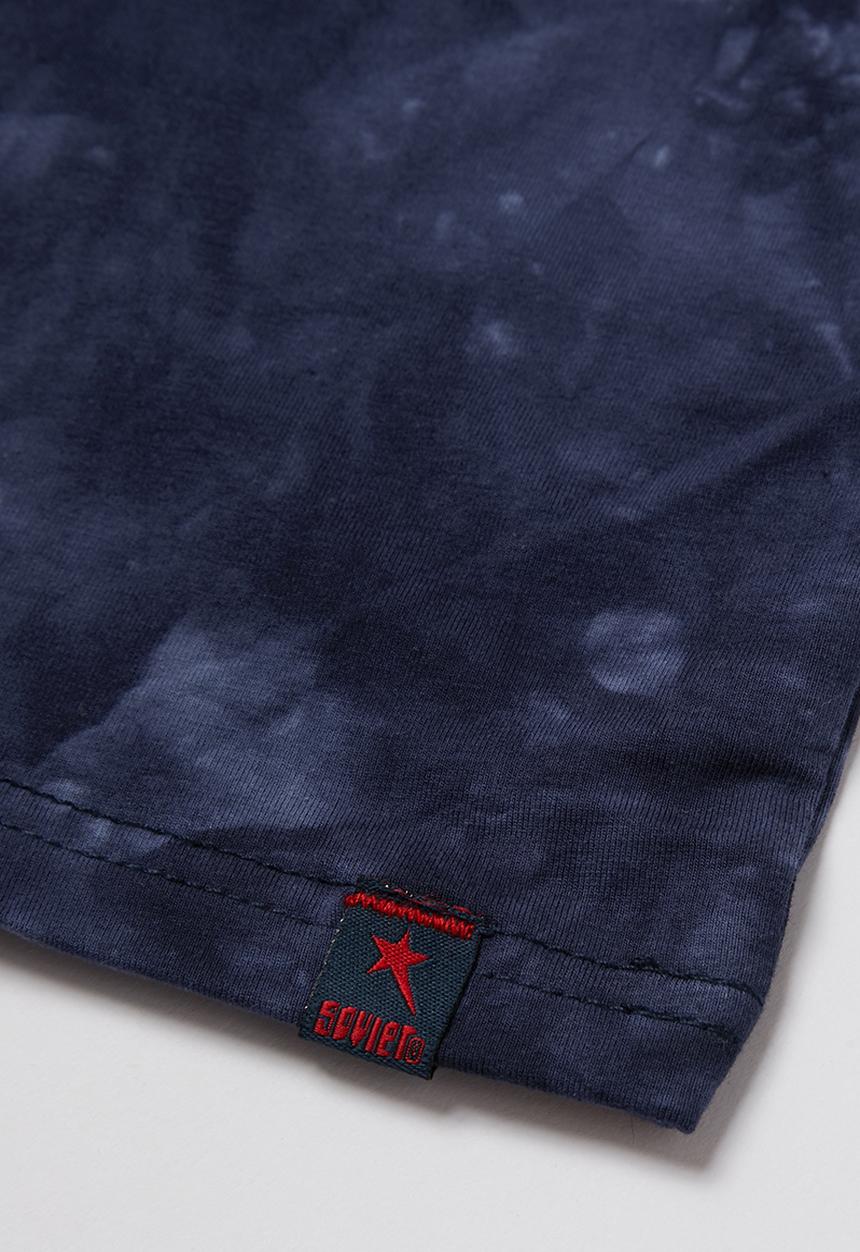 SOVIET - B lowell crew fashion print short sleeve tee - navy