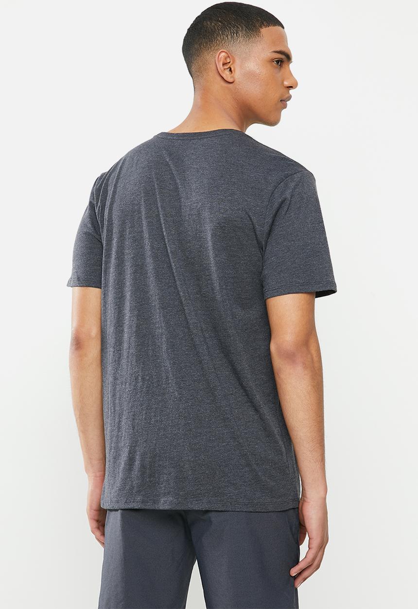 Hurley - Small box tee - black heather & aurora green