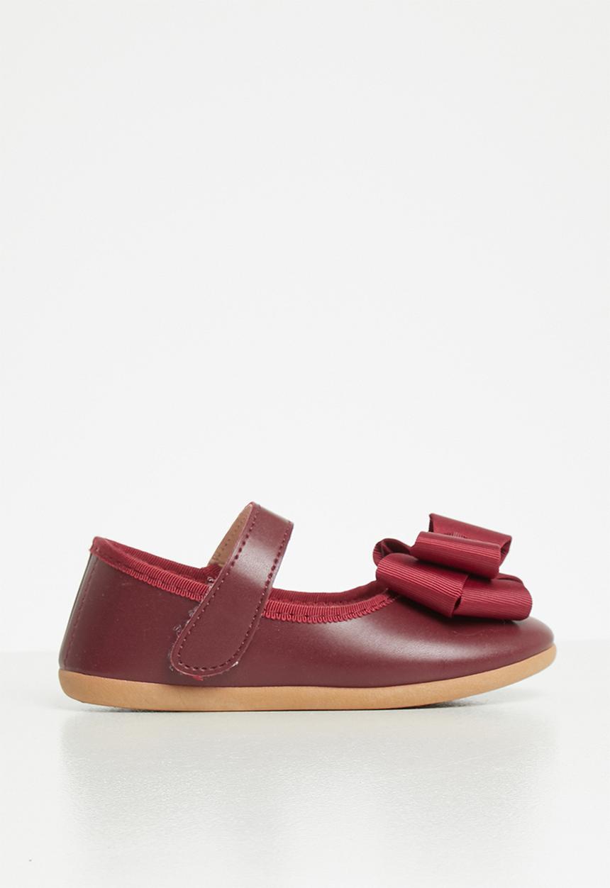 Pop Candy - Girls bow strap pump - red