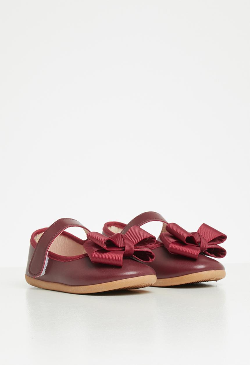 Pop Candy - Girls bow strap pump - red