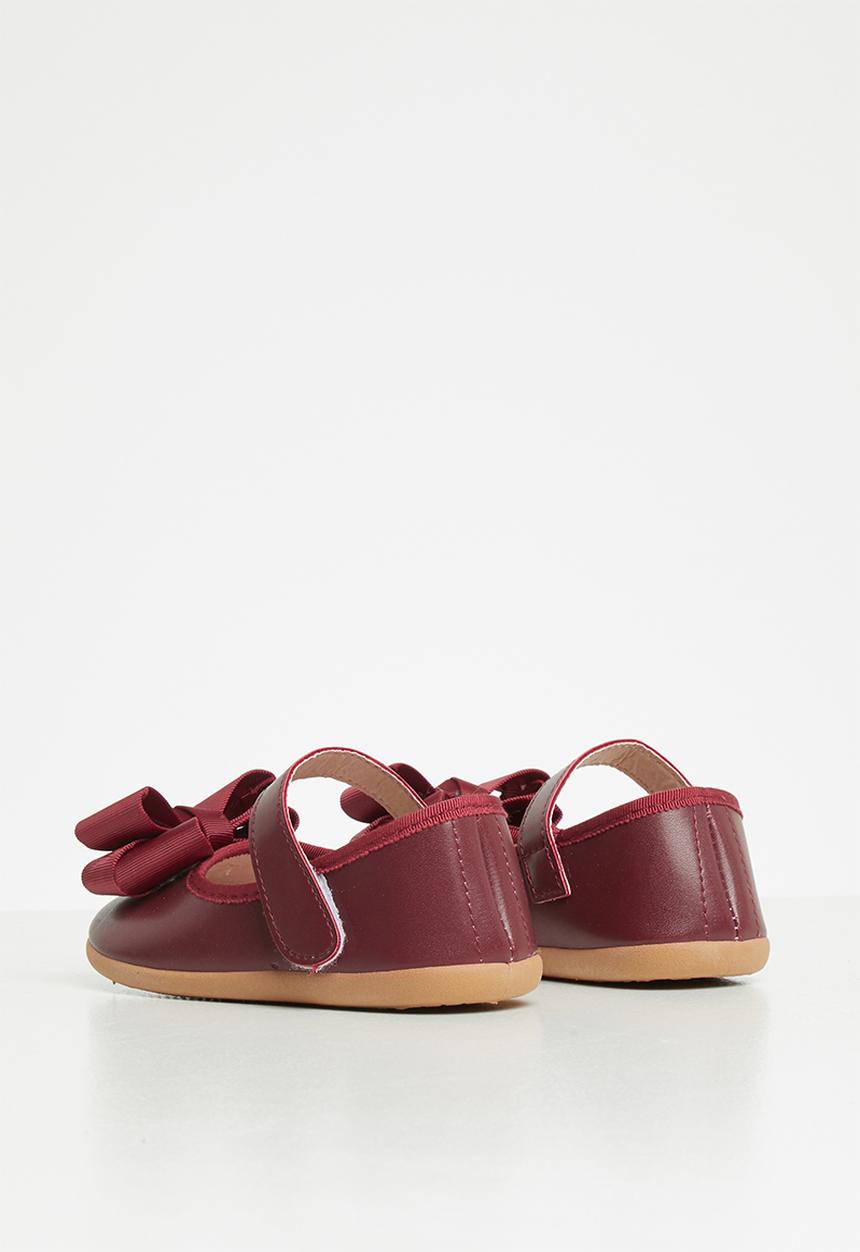 Pop Candy - Girls bow strap pump - red
