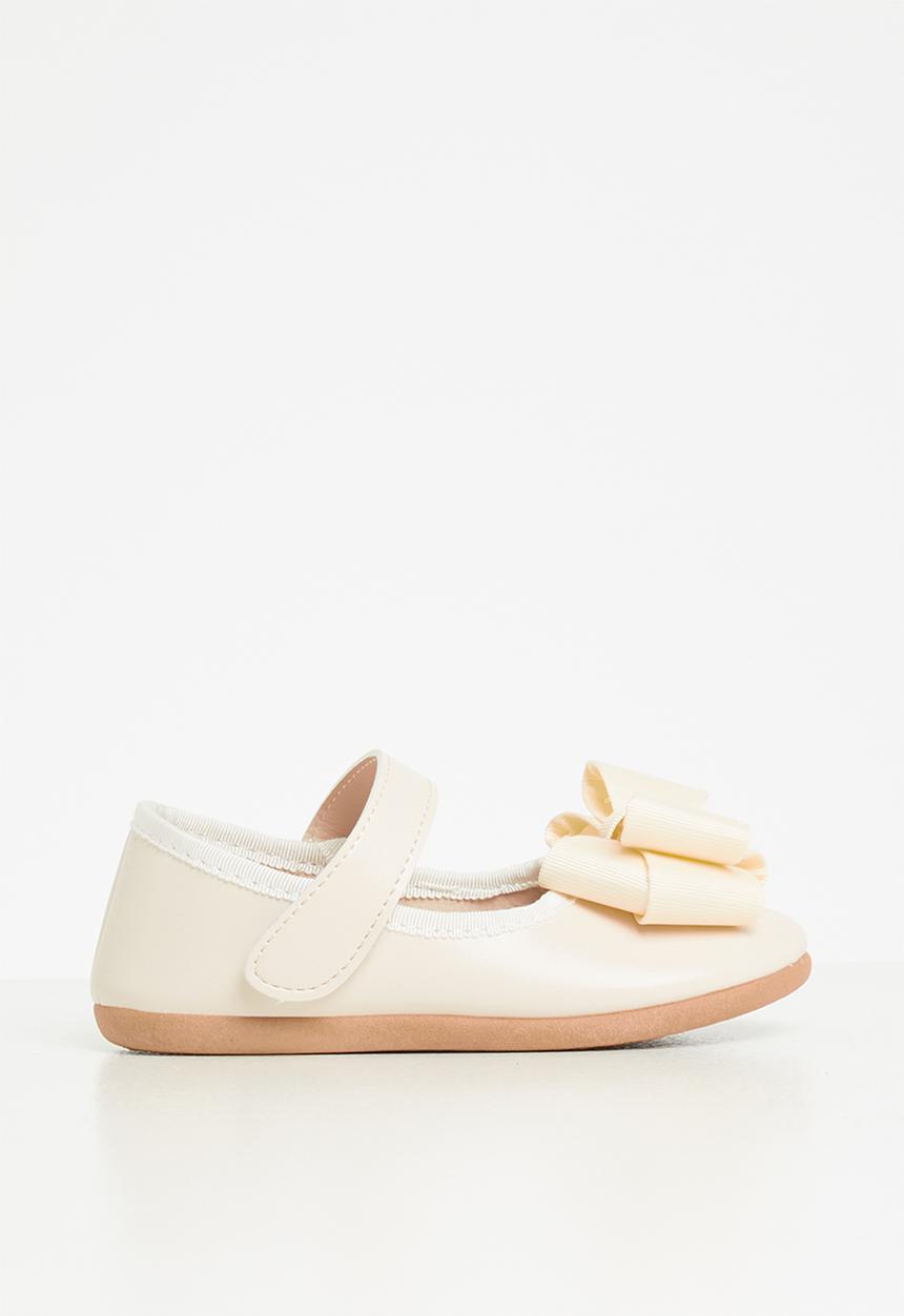 Pop Candy - Girls bow strap pump - cream