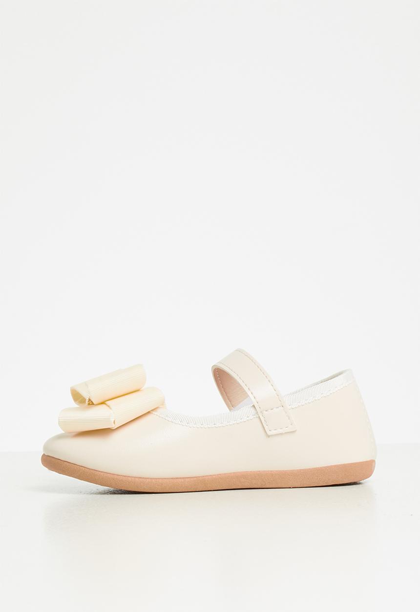 Pop Candy - Girls bow strap pump - cream
