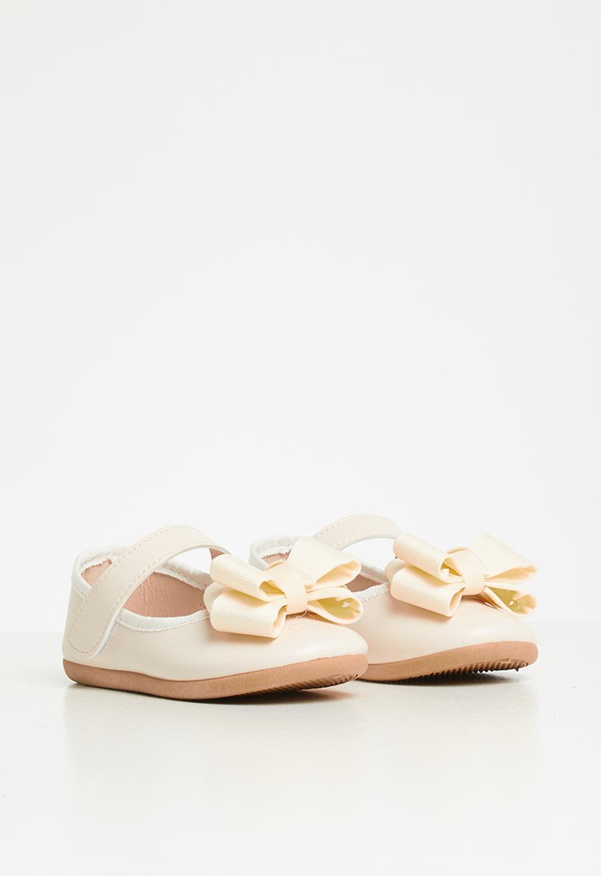 Pop Candy - Girls bow strap pump - cream