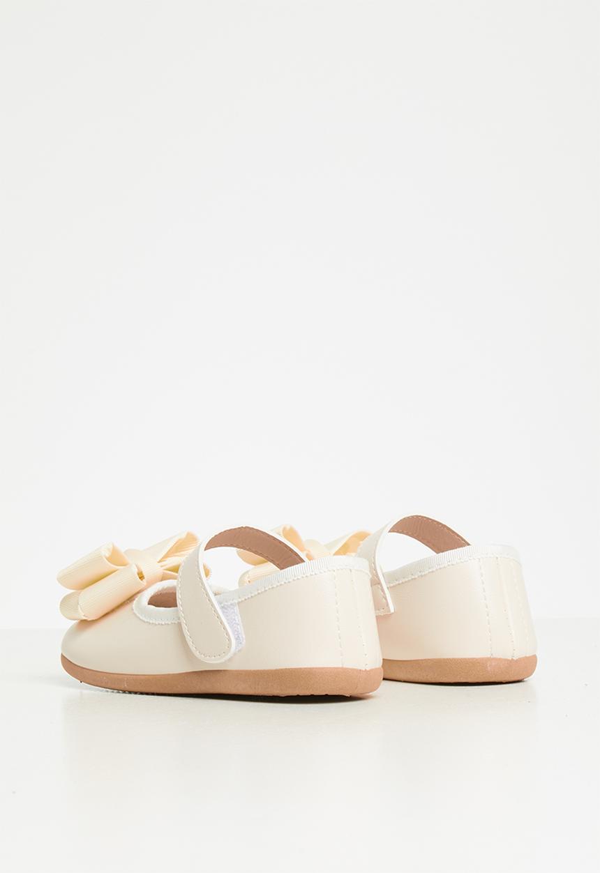Pop Candy - Girls bow strap pump - cream