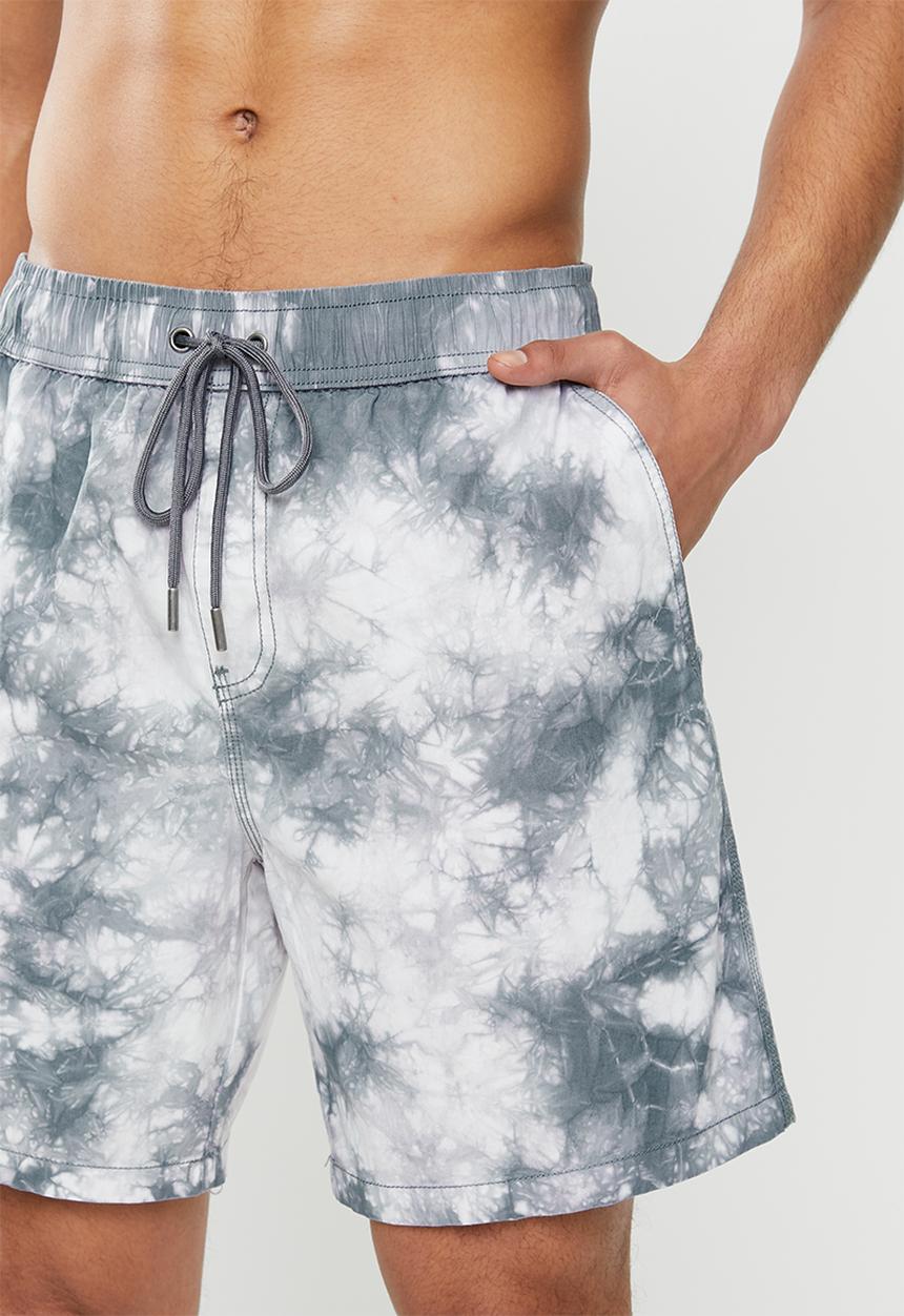 Cotton On - White tie dye hoff short - grey
