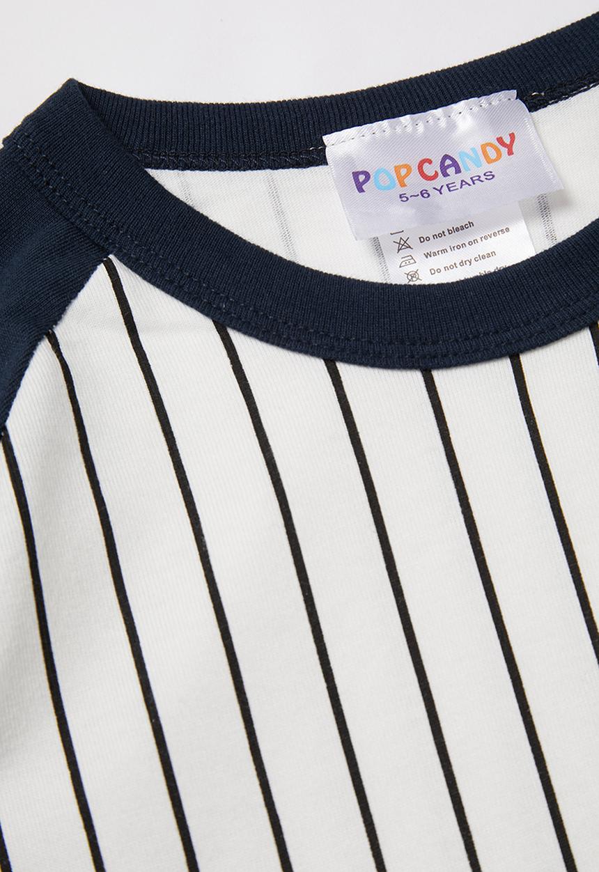 Pop Candy - Boys striped tee - navy & white