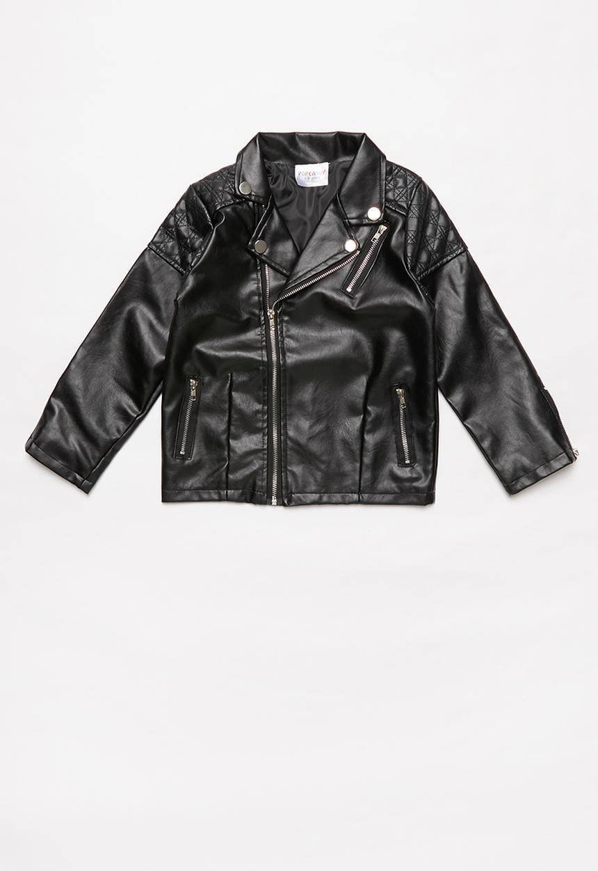 Pop Candy - Girls pu leather jacket - black