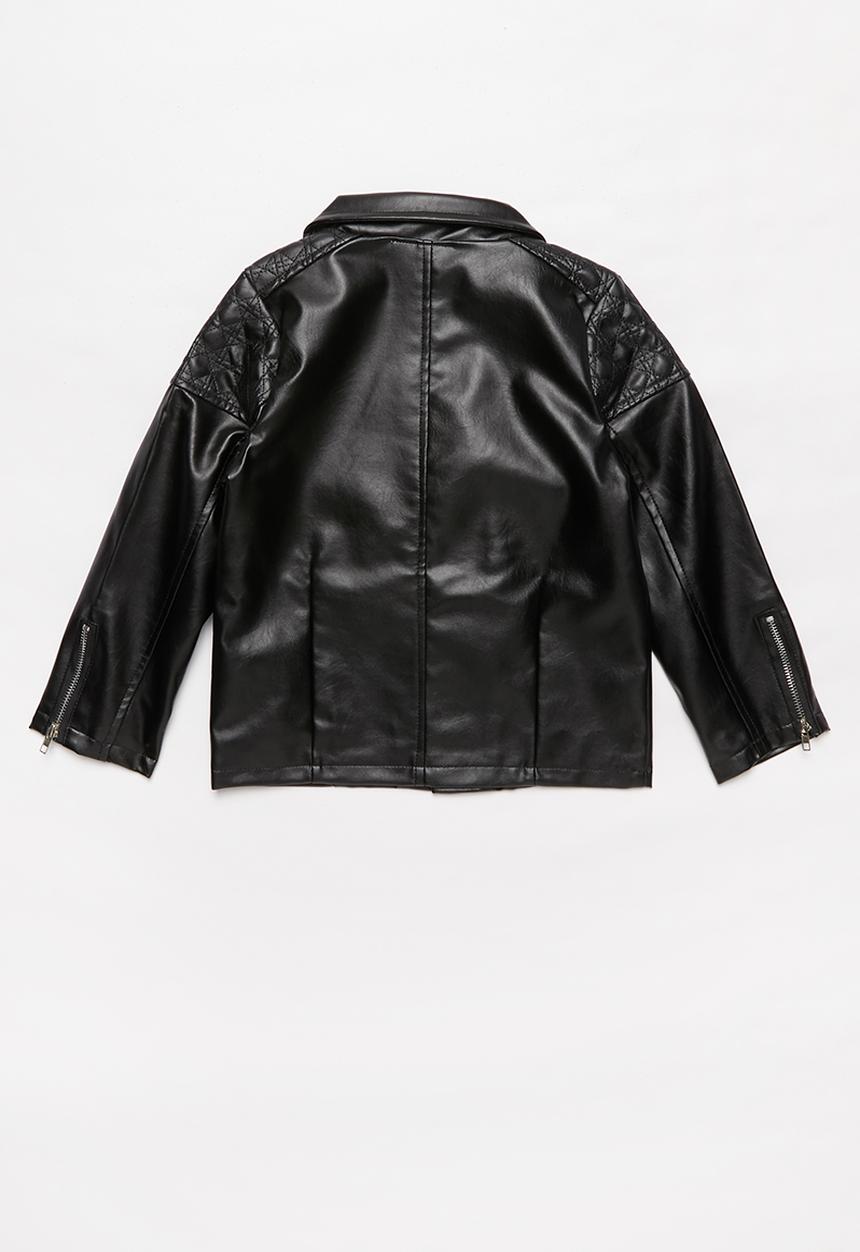 Pop Candy - Girls pu leather jacket - black