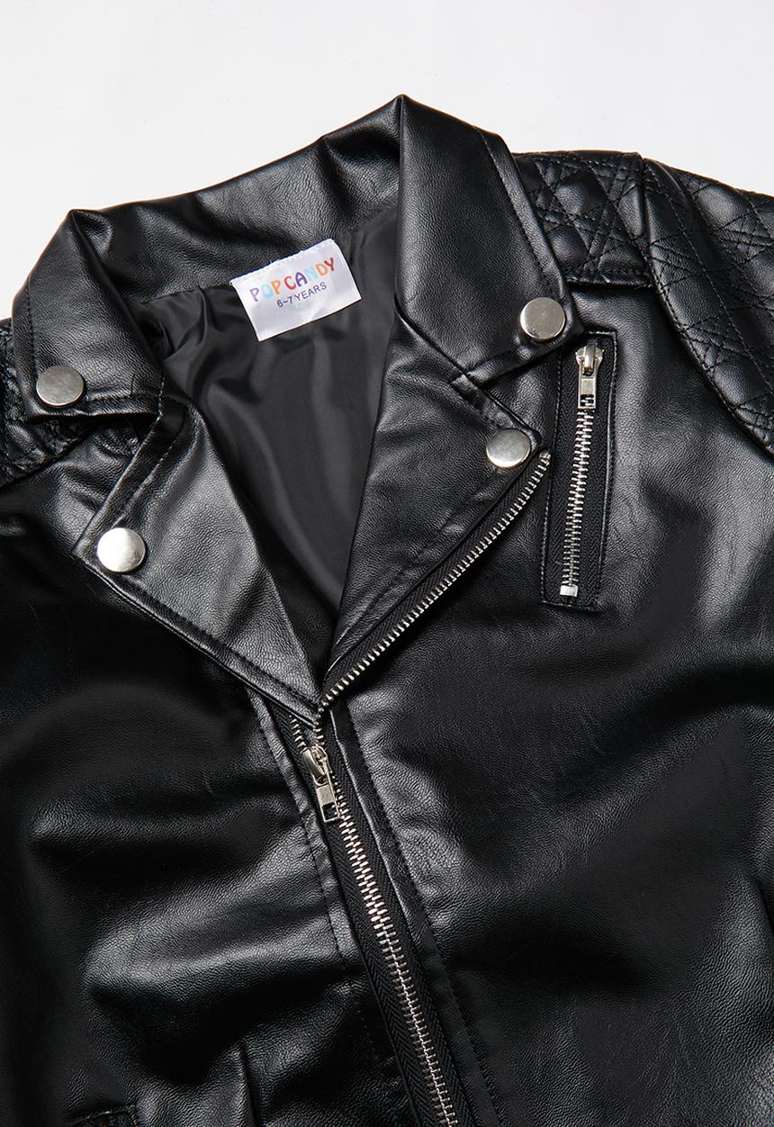 Pop Candy - Girls pu leather jacket - black