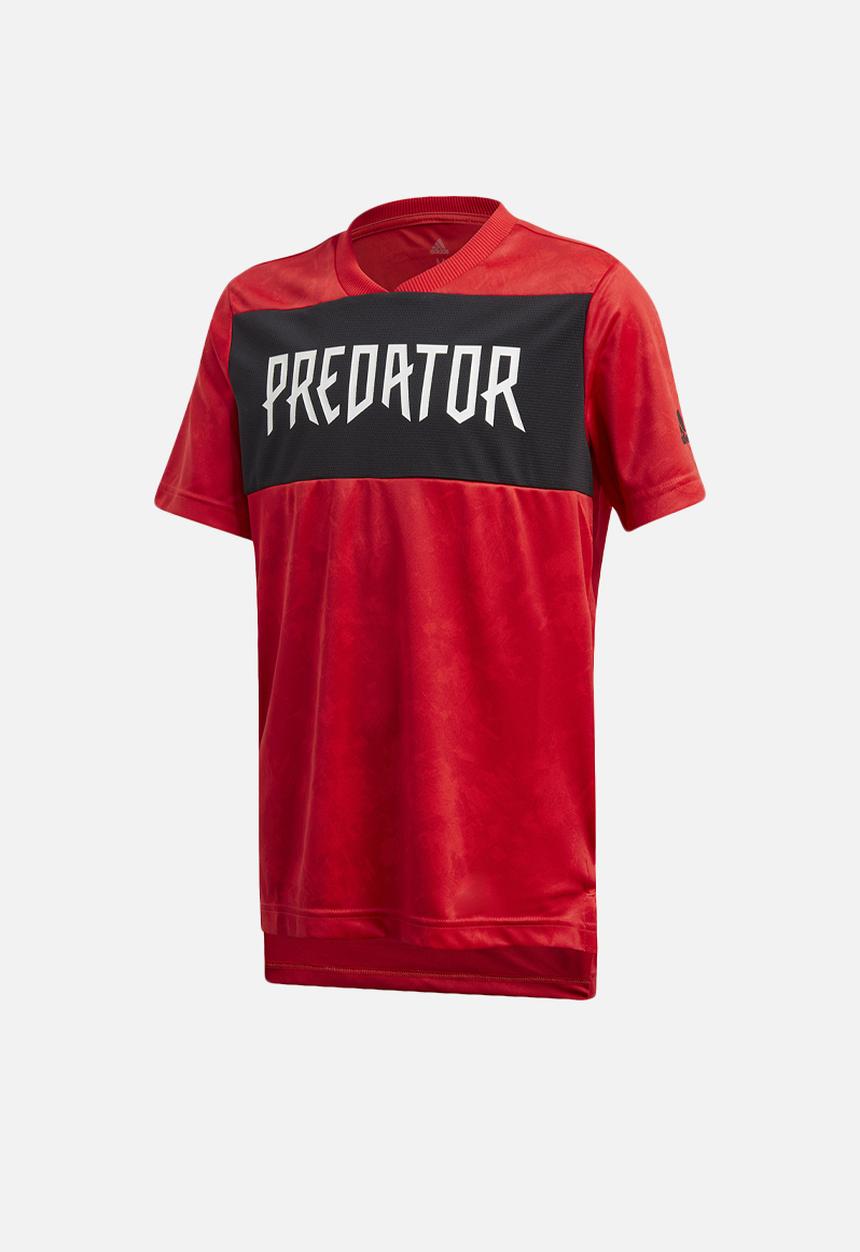 adidas Originals - Predator all over print jersey - vivid red