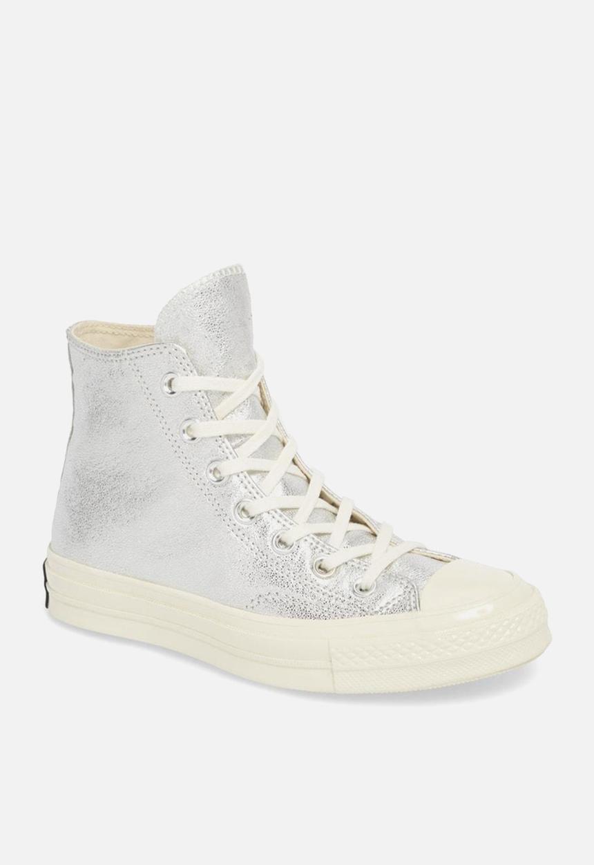 Converse - Chuck Taylor All Star 70's metallic leather hi - silver