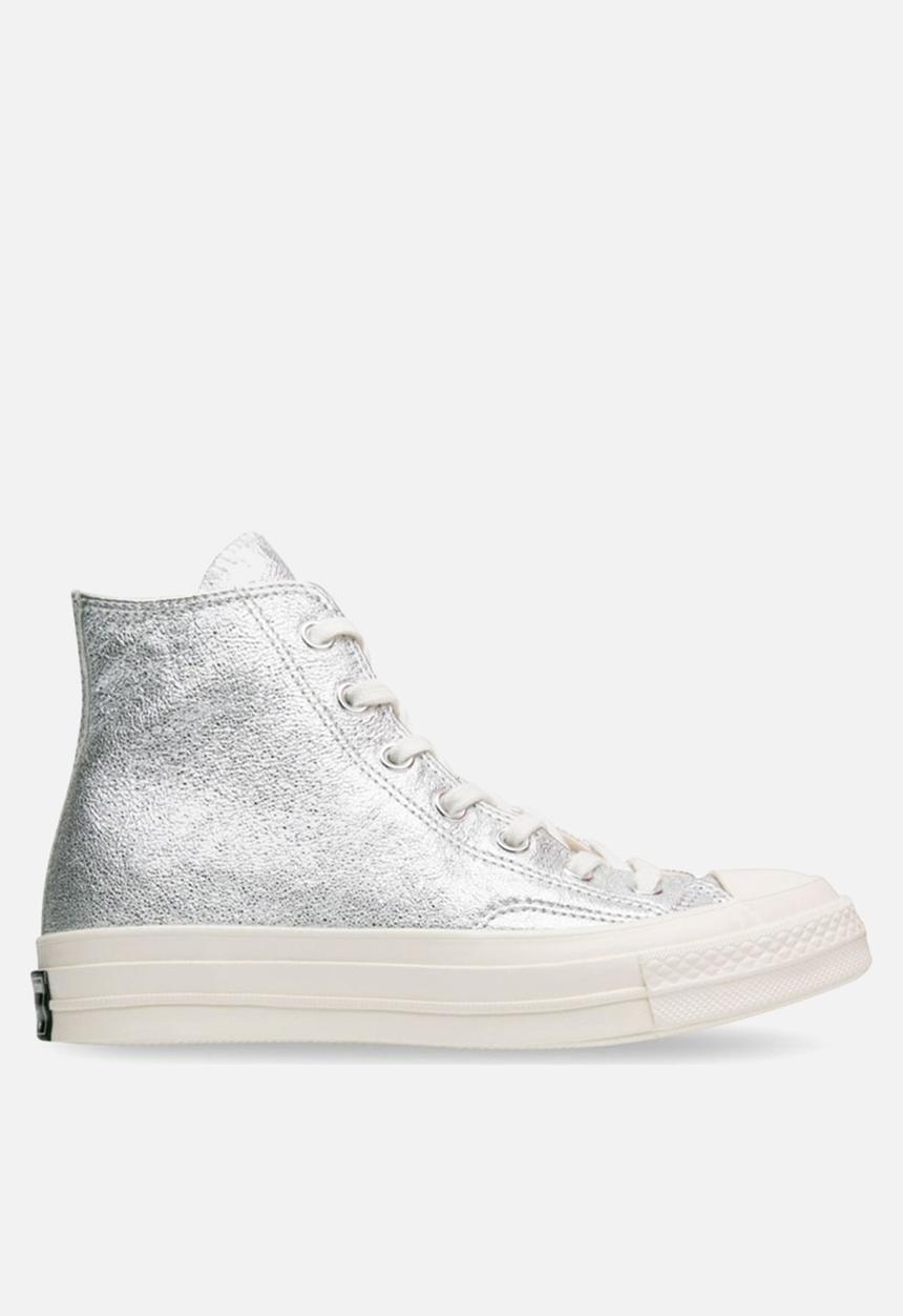 Converse - Chuck Taylor All Star 70's metallic leather hi - silver