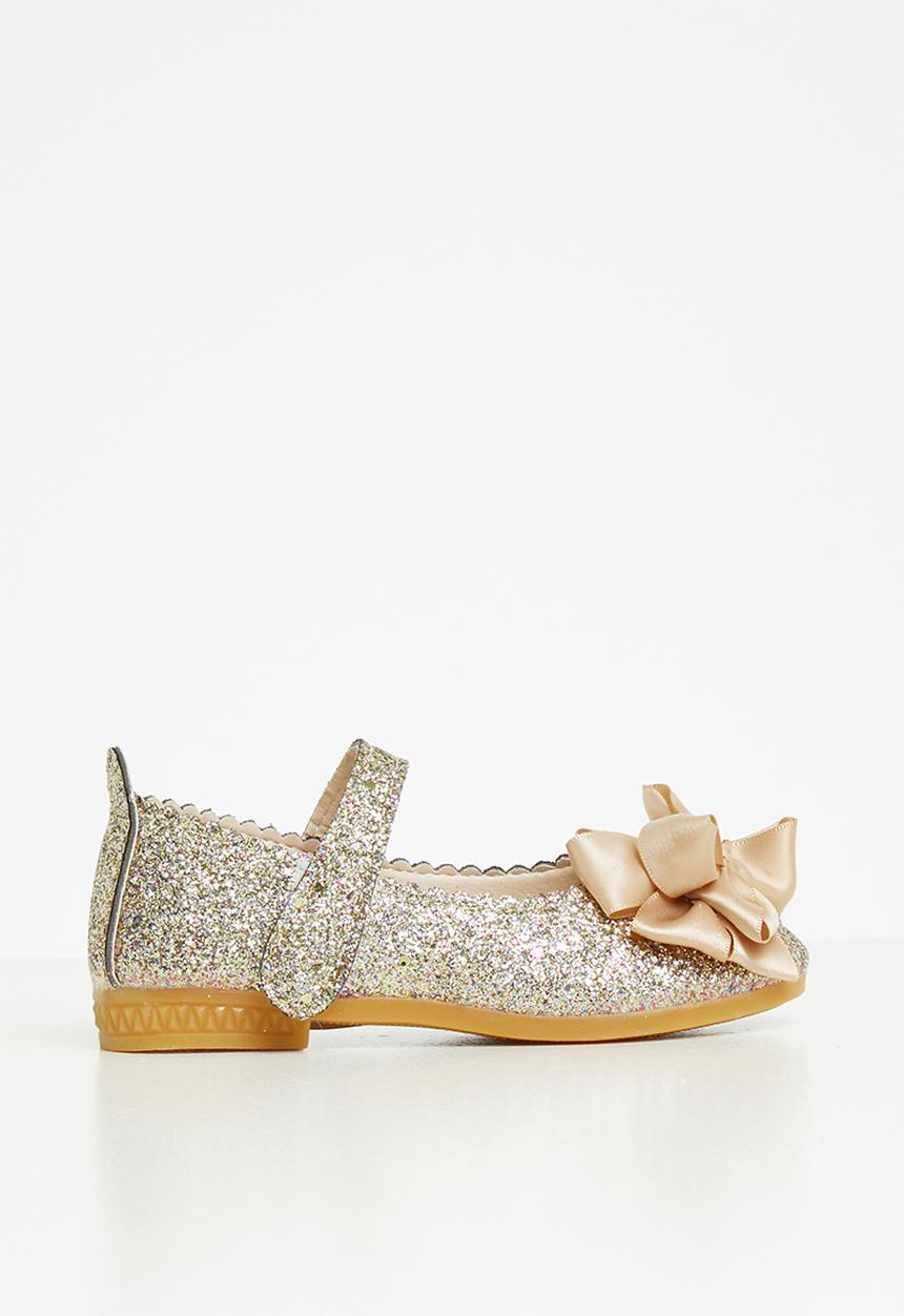 Pop Candy - Girls glitter pump - gold