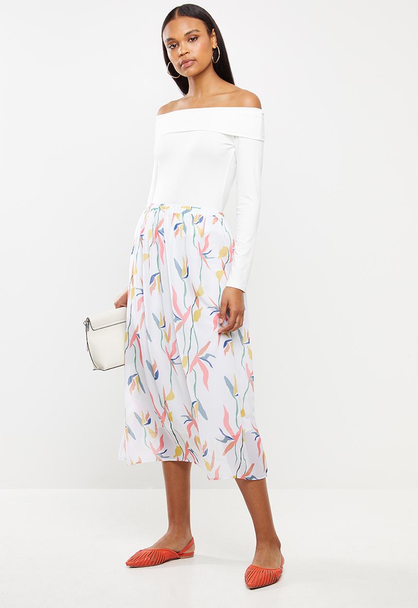 edit - Bardot off-the-shoulder top - milk