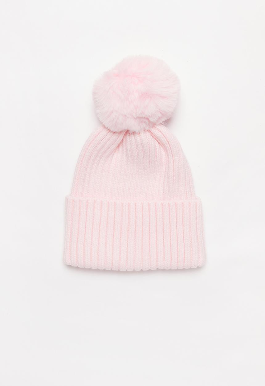 Pop Candy - Girls pom pom beanie - pink