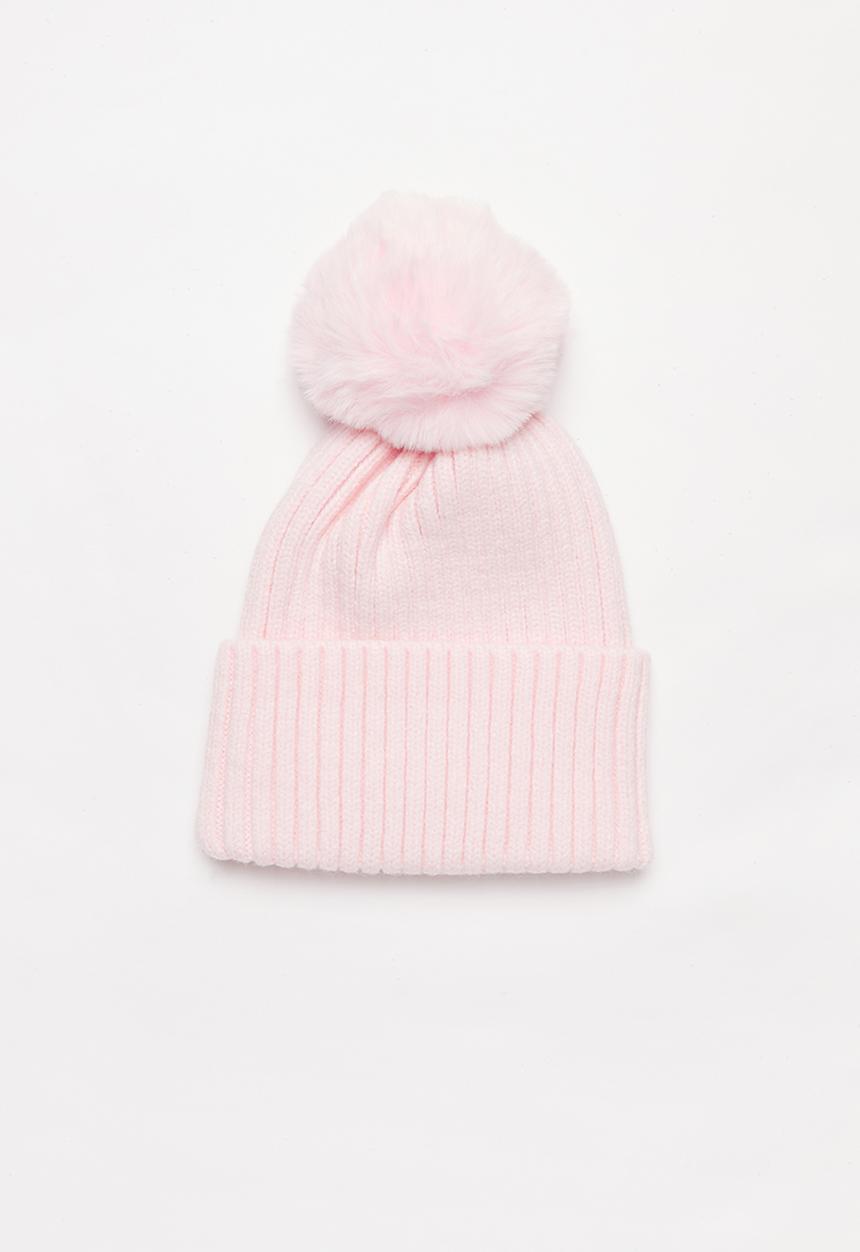 Pop Candy - Girls pom pom beanie - pink