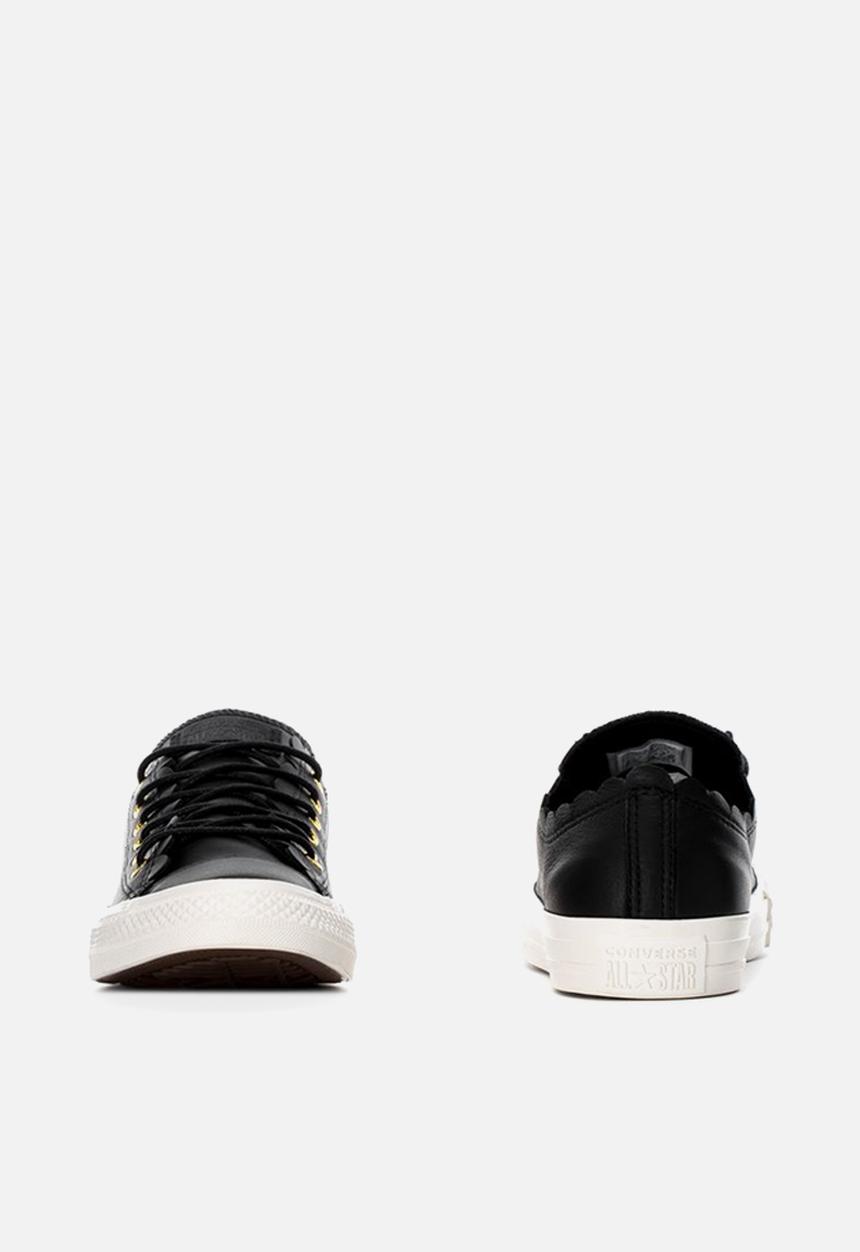 Converse - Ctas scalloped leather l ox - black 