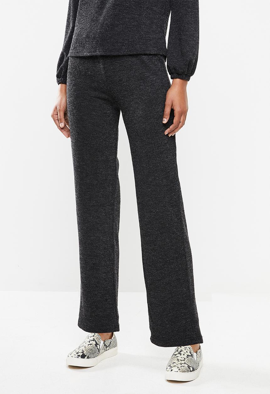 edit - Cosy knit jogger - black