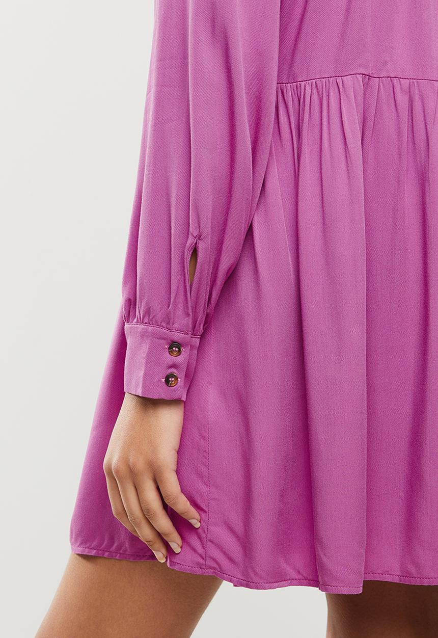 Glamorous - Tiered long sleeve dress - purple 