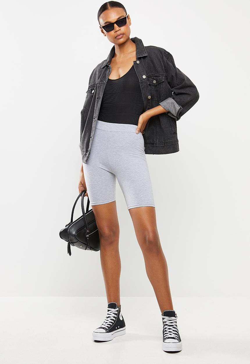 Missguided - Bandage light weight scoop neck bodysuit - black