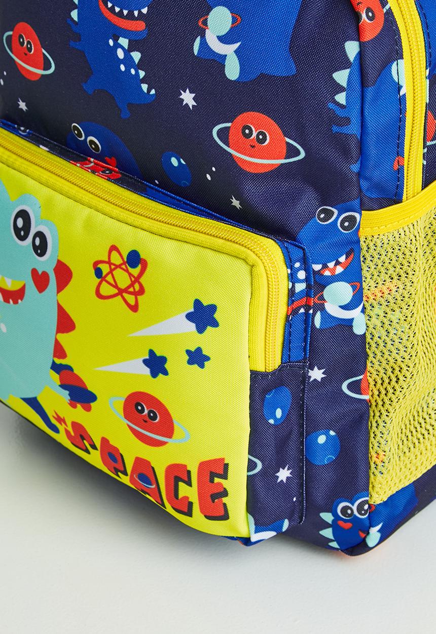 Pop Candy - Dino space backpack - blue & yellow 