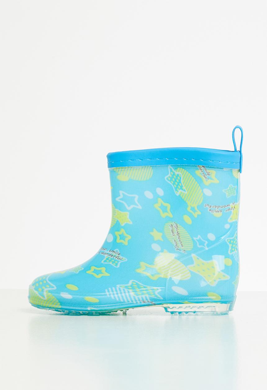 Pop Candy - Boys printed rain boots - light blue