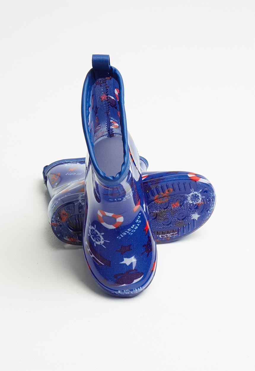 Pop Candy - Boys printed rain boots - blue