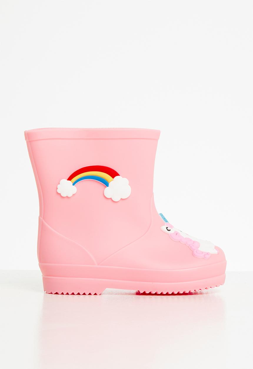 Pop Candy - Girls rainbow boots - pink