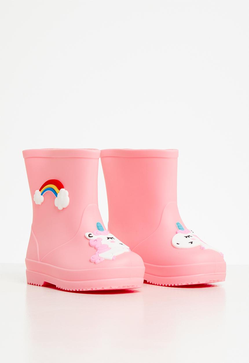 Pop Candy - Girls rainbow boots - pink