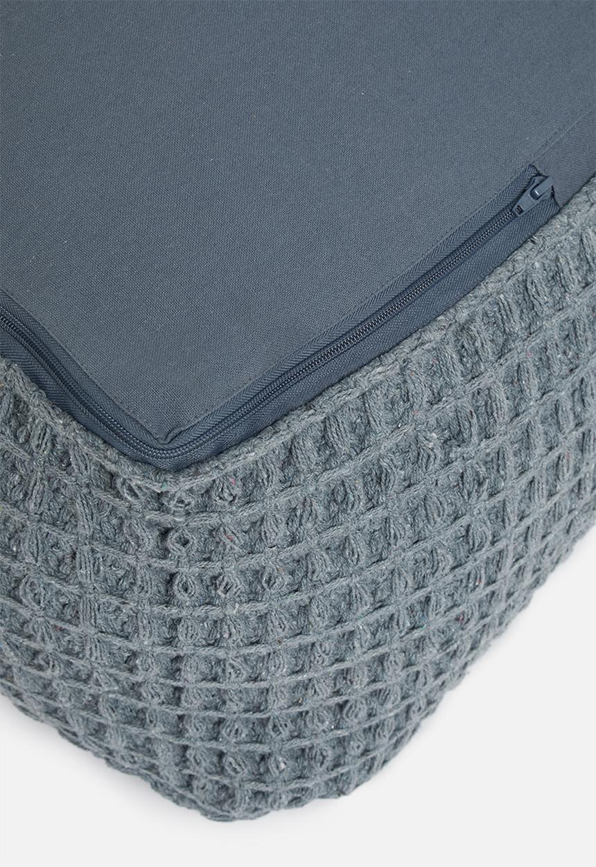 Sixth Floor - Waffle ottoman - blue 