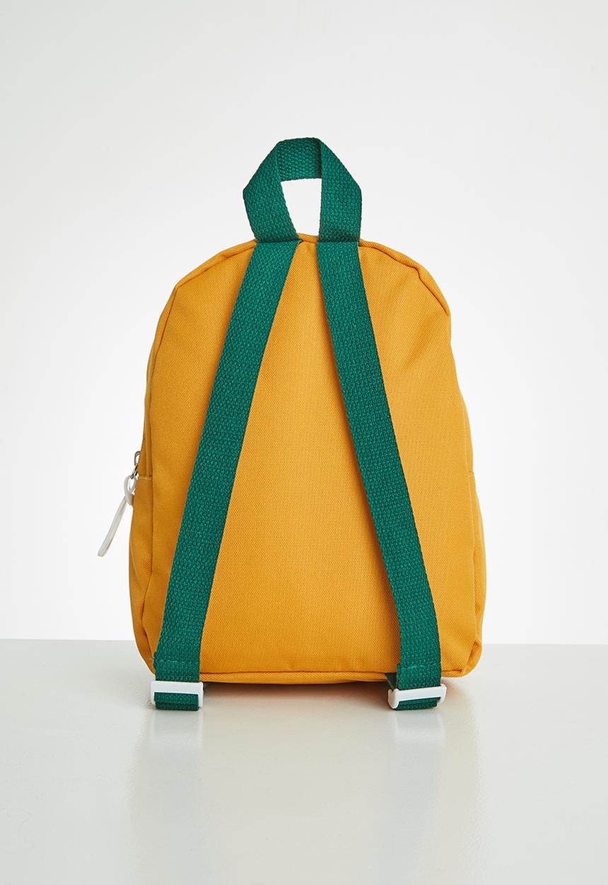 Pop Candy - Boys dino printed backpack - mustard