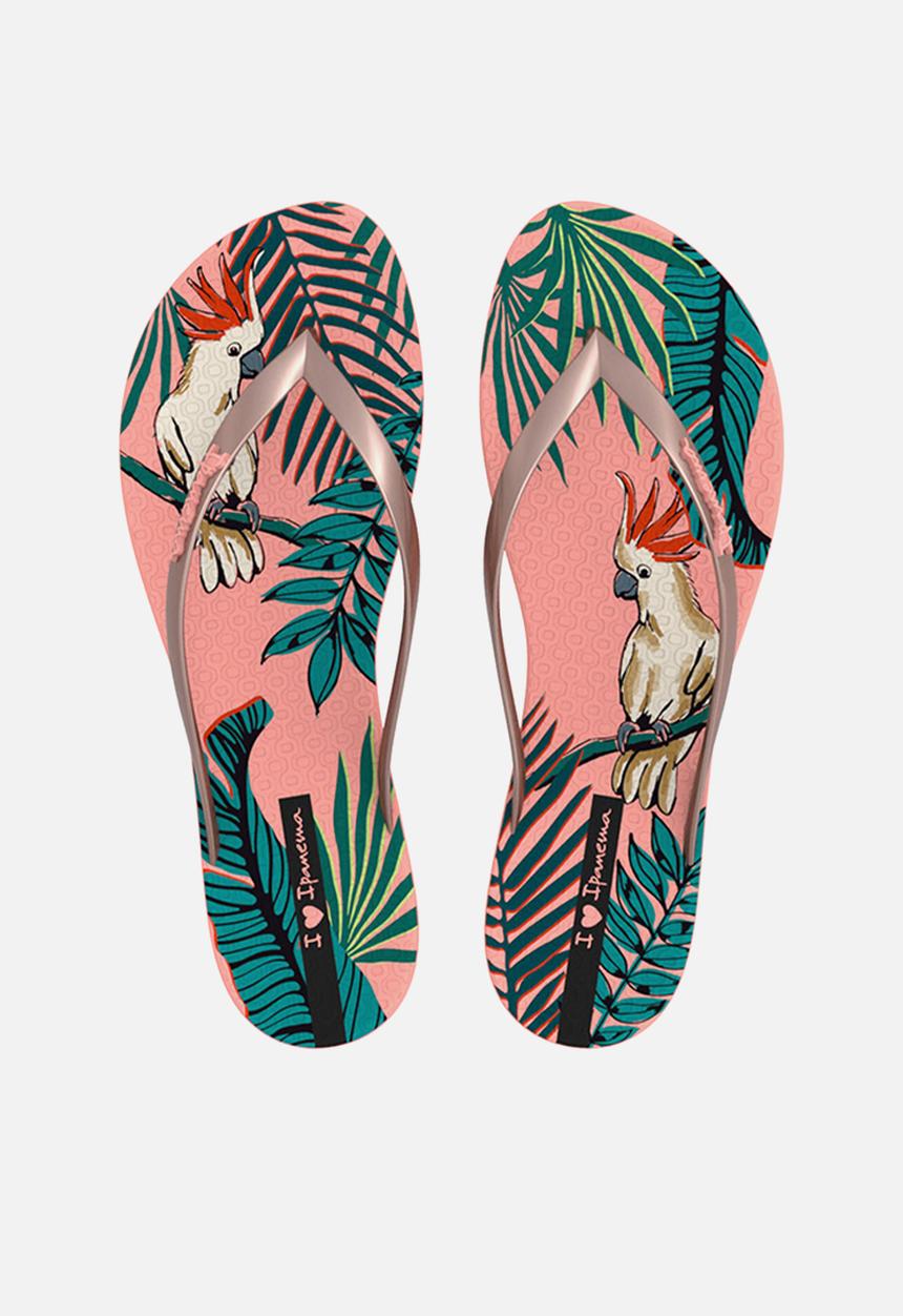 Ipanema - Wave natural fem flip flop - pink