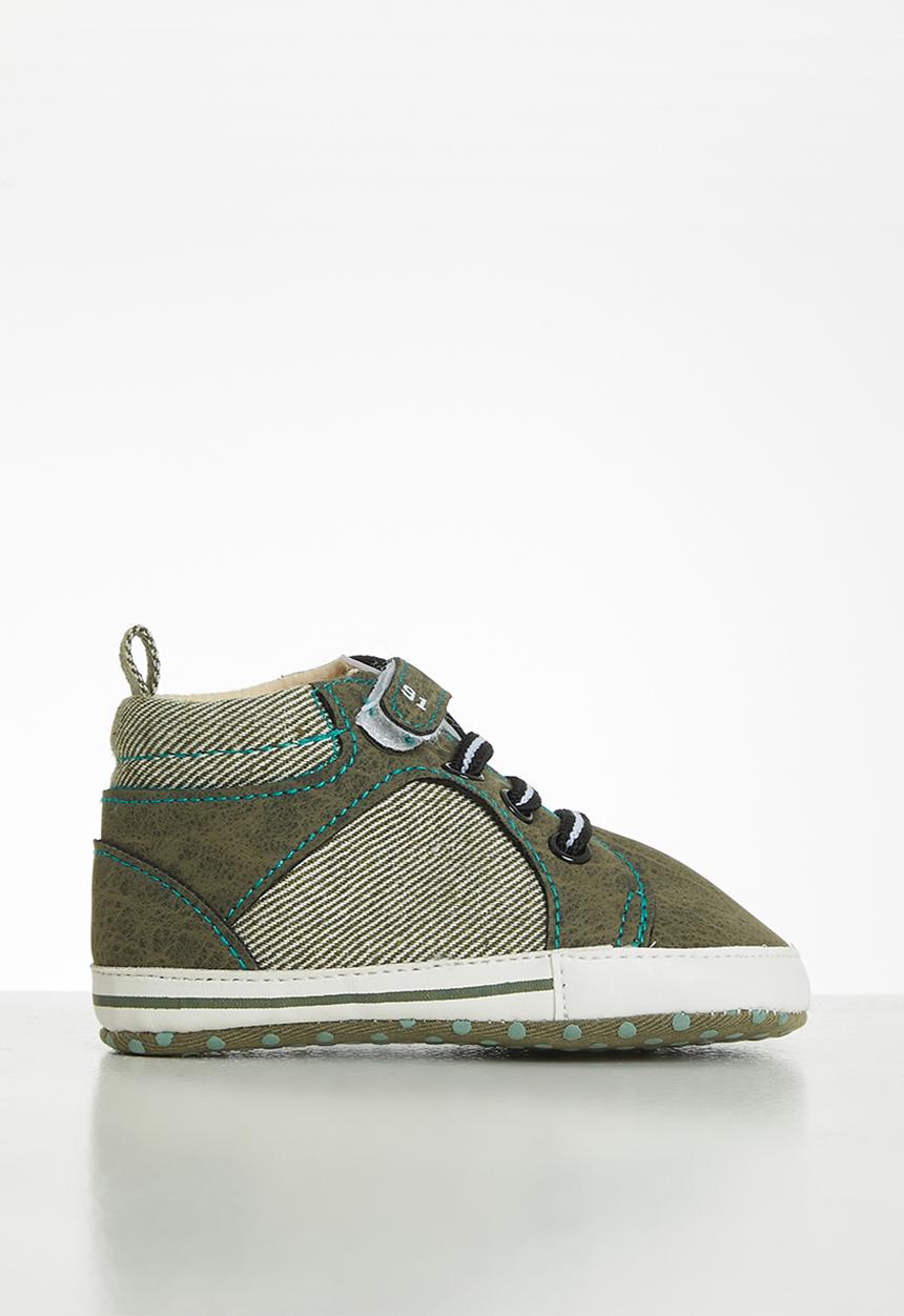 Pop Candy - Baby boys hi-top sneaker - khaki