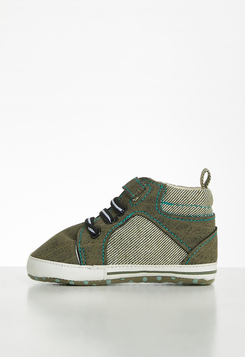 Pop Candy - Baby boys hi-top sneaker - khaki