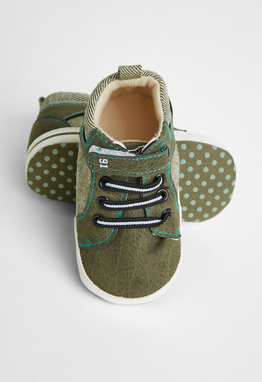 Pop Candy - Baby boys hi-top sneaker - khaki